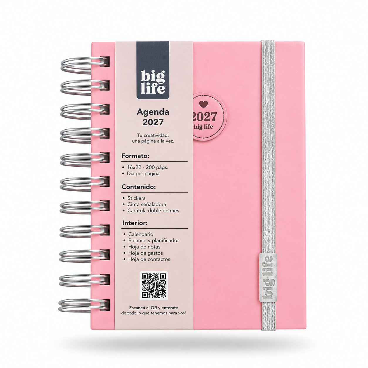 Agenda Pastel   tapa de tela  398 hojas 10x15 PPR