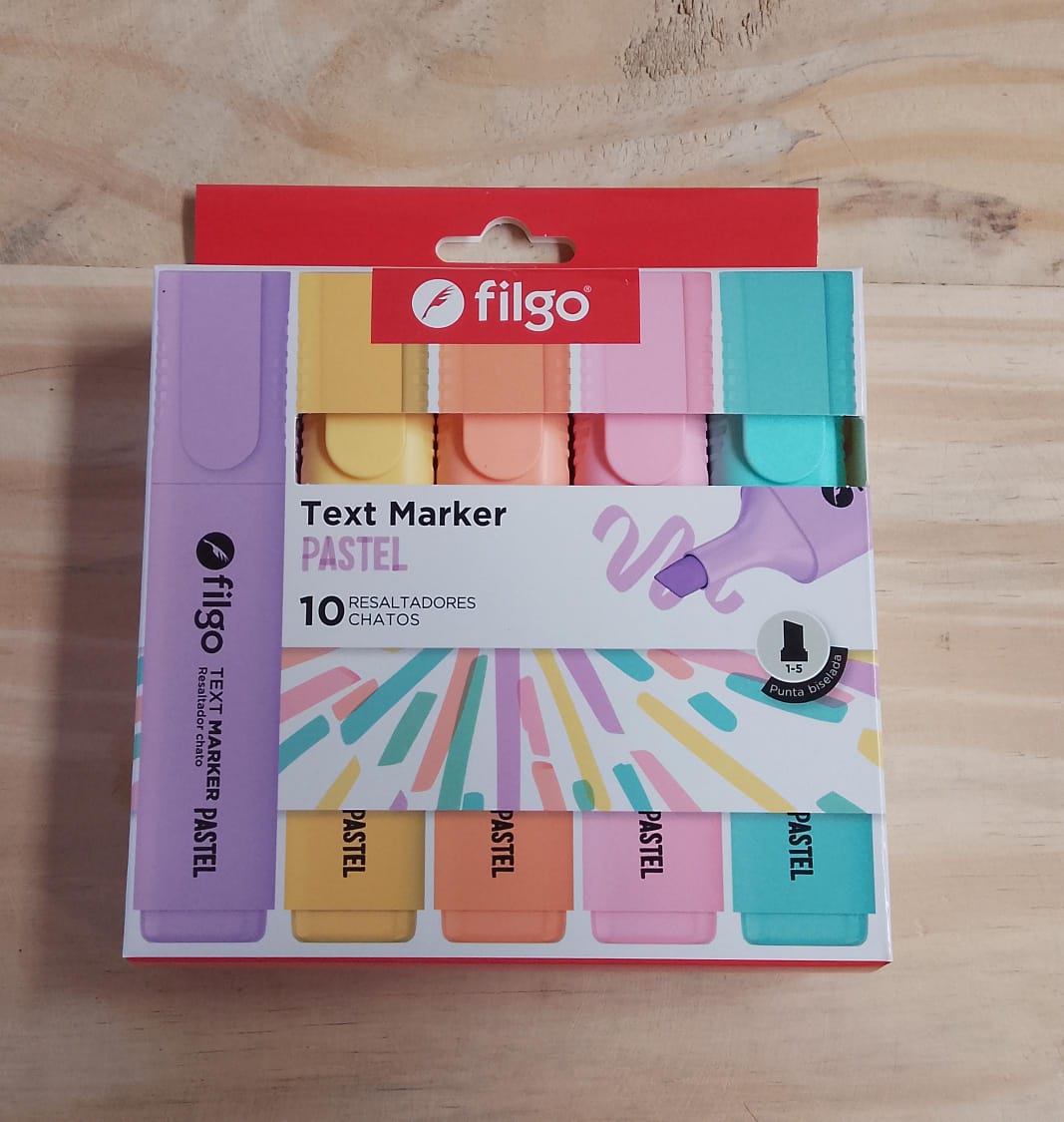 Marcadores Filgo Text Marker 10 Unid. - Fluo