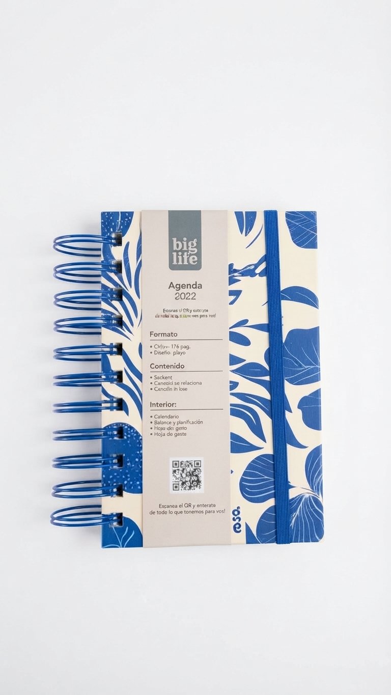 Agenda Blue Organic tapa dura 398 hojas 10x15 PPR