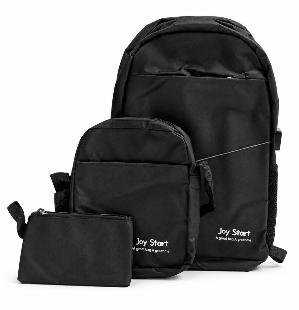 Mochila 3 piezas JEY START negra
