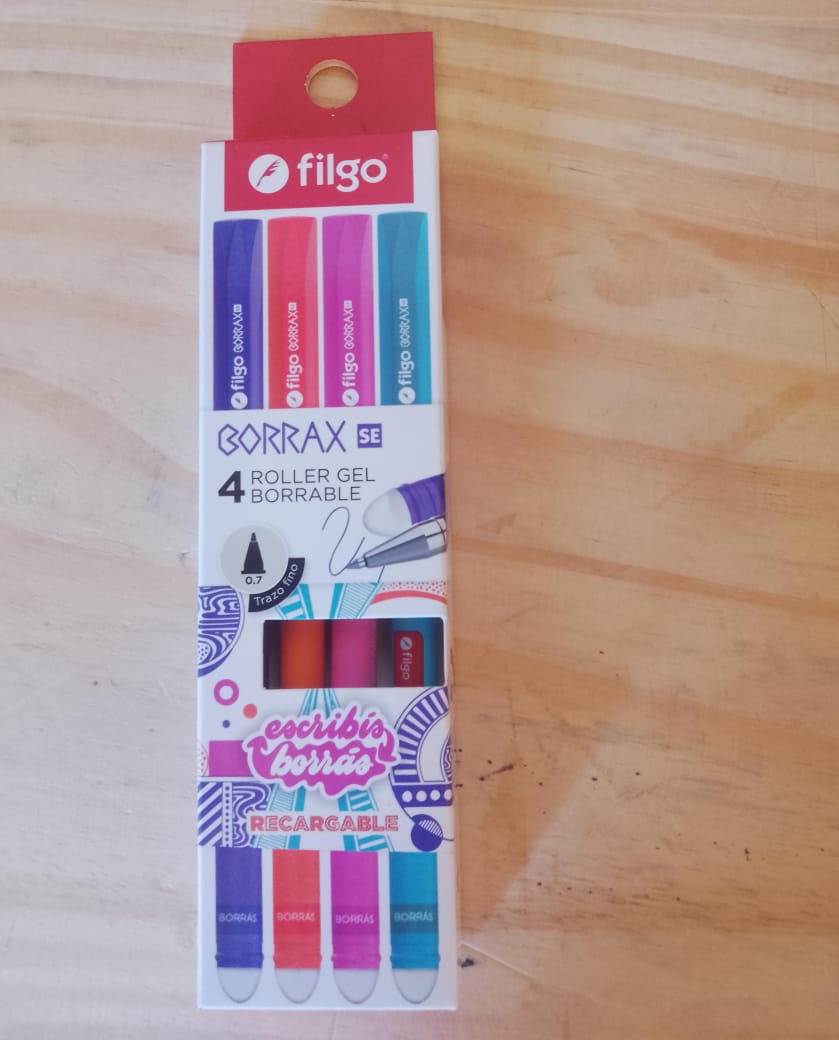 Birome Roller Gel Borrable x4 Unid. - Surtida