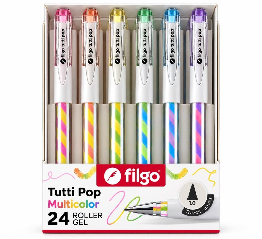 Roller gel Tutti Pop x24 multicolor