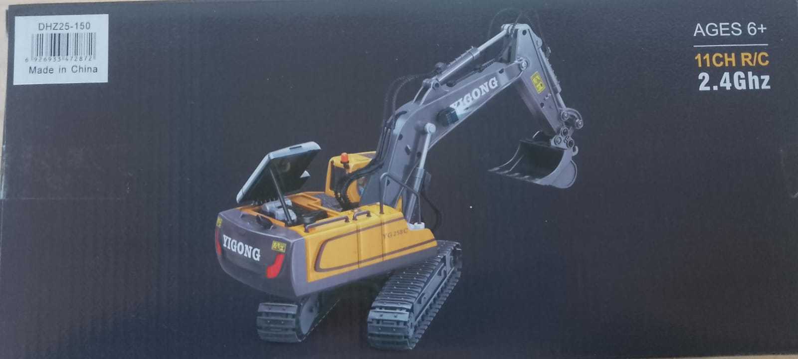 Excavadora Replica Original a Contro Remoto - Negra