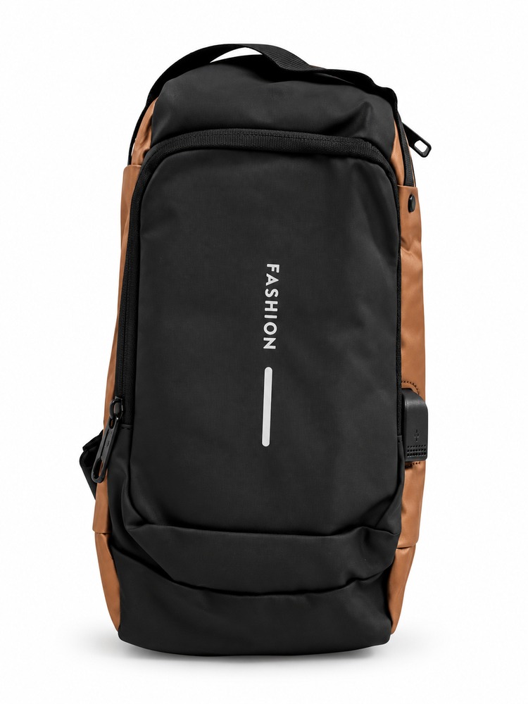 mochilas morrales cuerina fashion  negra y marron