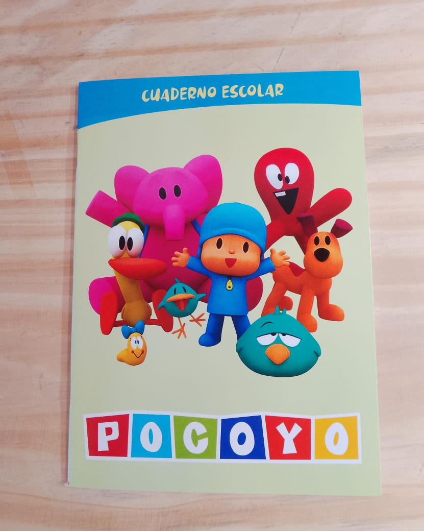 Cuaderno Escolar Tapa Flexible 24 hojas Rayado - Pocoyo
