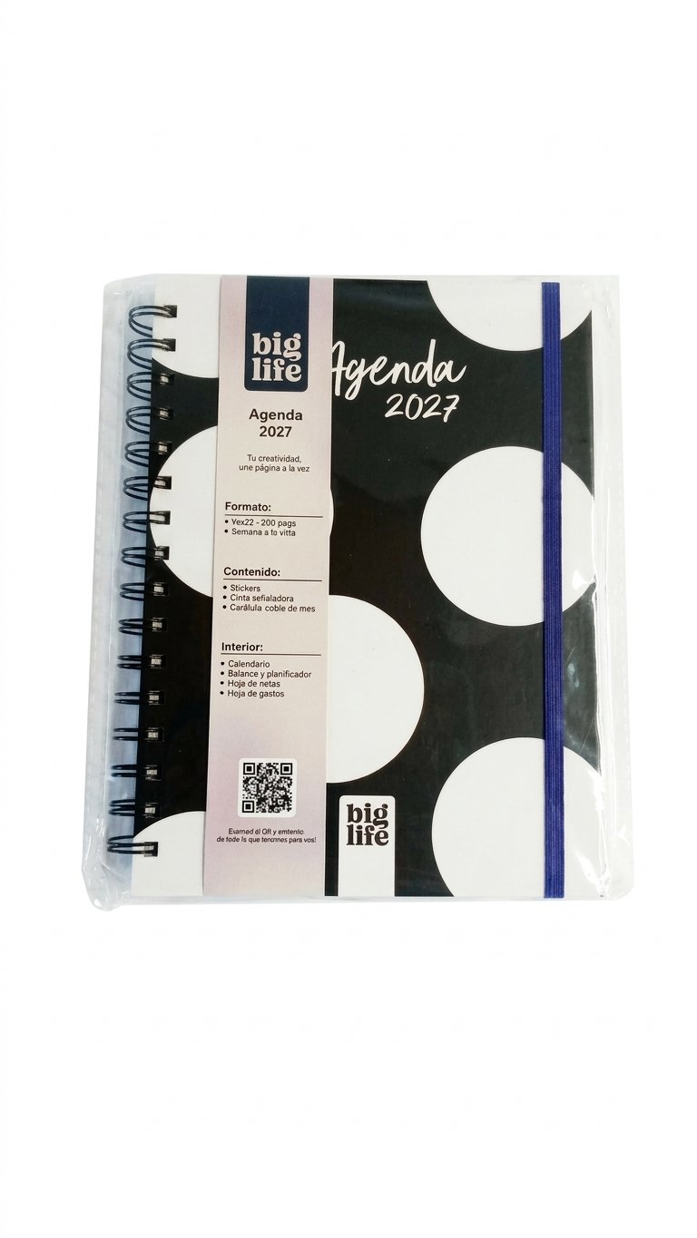 Agenda Monocromo Block tapa dura 398 hojas 16x22  PPR