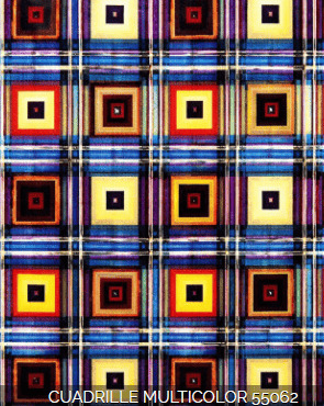 Crepe Fantasia -  Cuadrille Multicolor