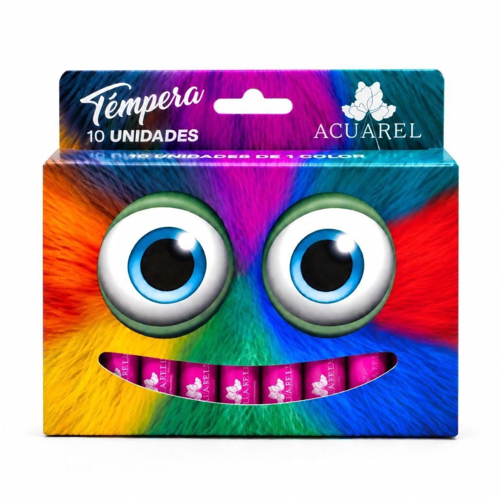 Tempera 9 grs x 10 magenta