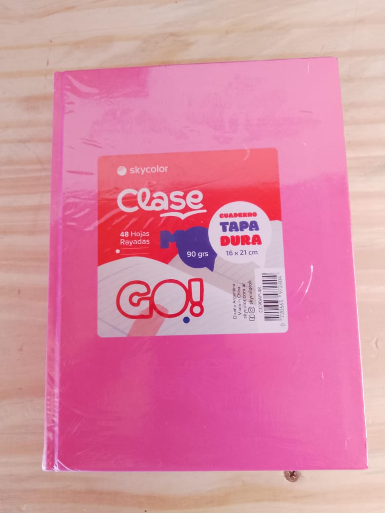 Cuaderno Skycolor Tapa Dura 48 Hojas - Rosa