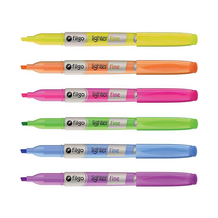 Resaltadores Finos Lighter  x12 Unid FLUO - Verde