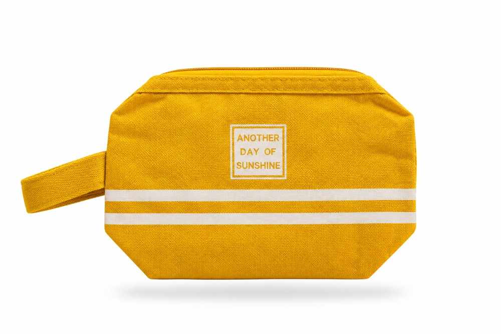 estuche de lona another 19x7x7 amarillo
