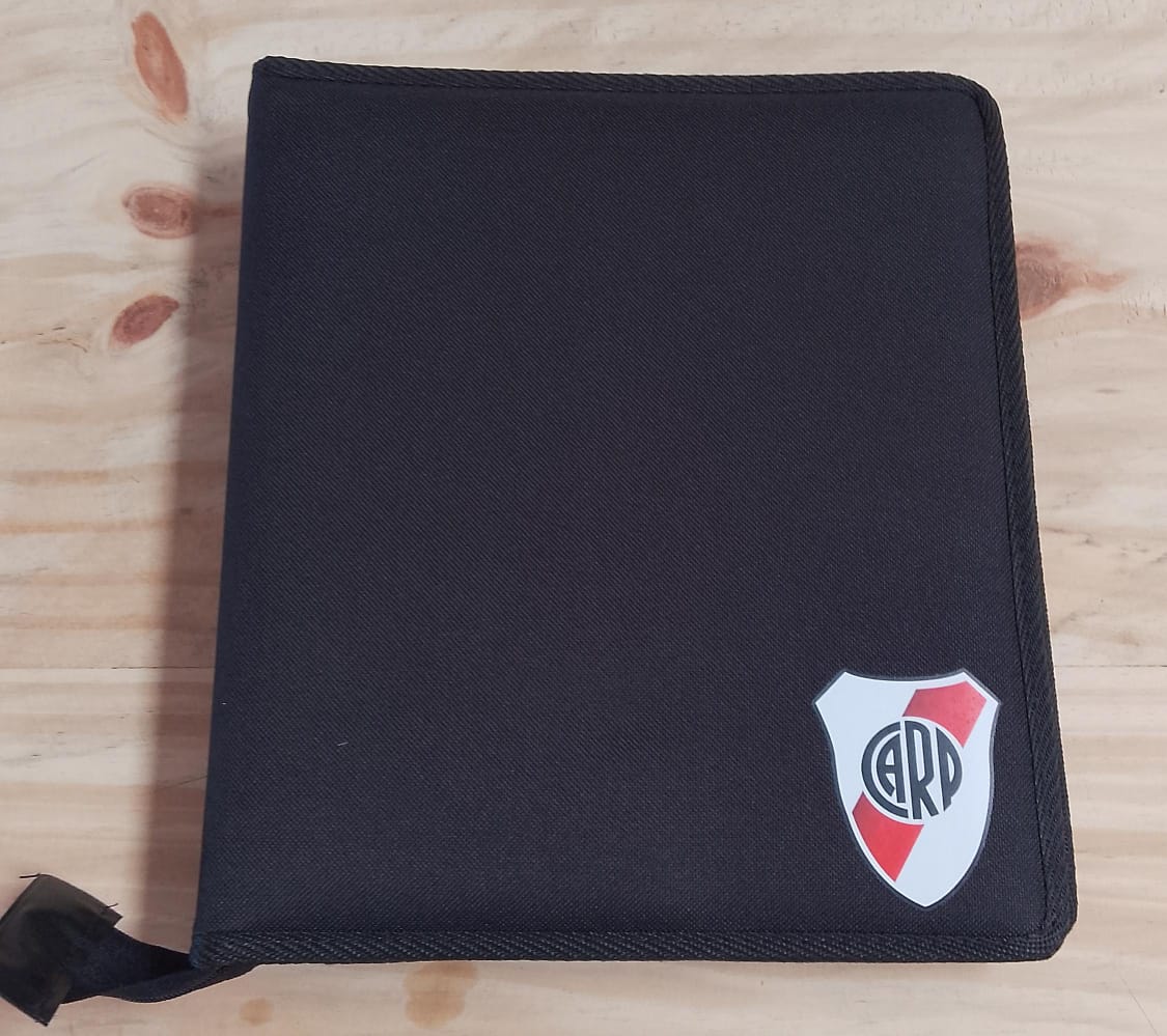 Carpeta de Tela 3x40 con Cierre - River - Bocas y Varios Colores