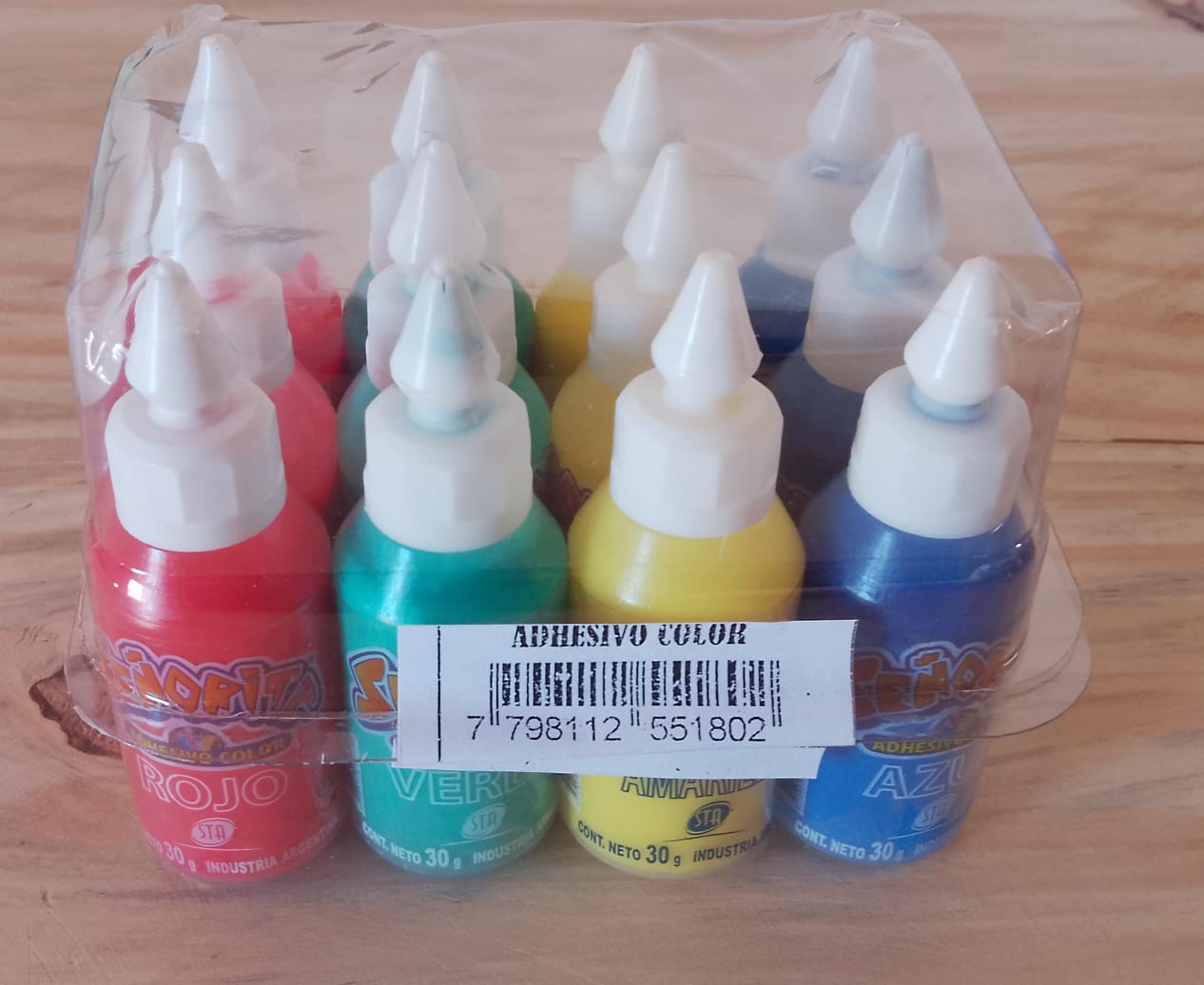 Adhesivo Vinilico Surtido x12 Unid. 30g