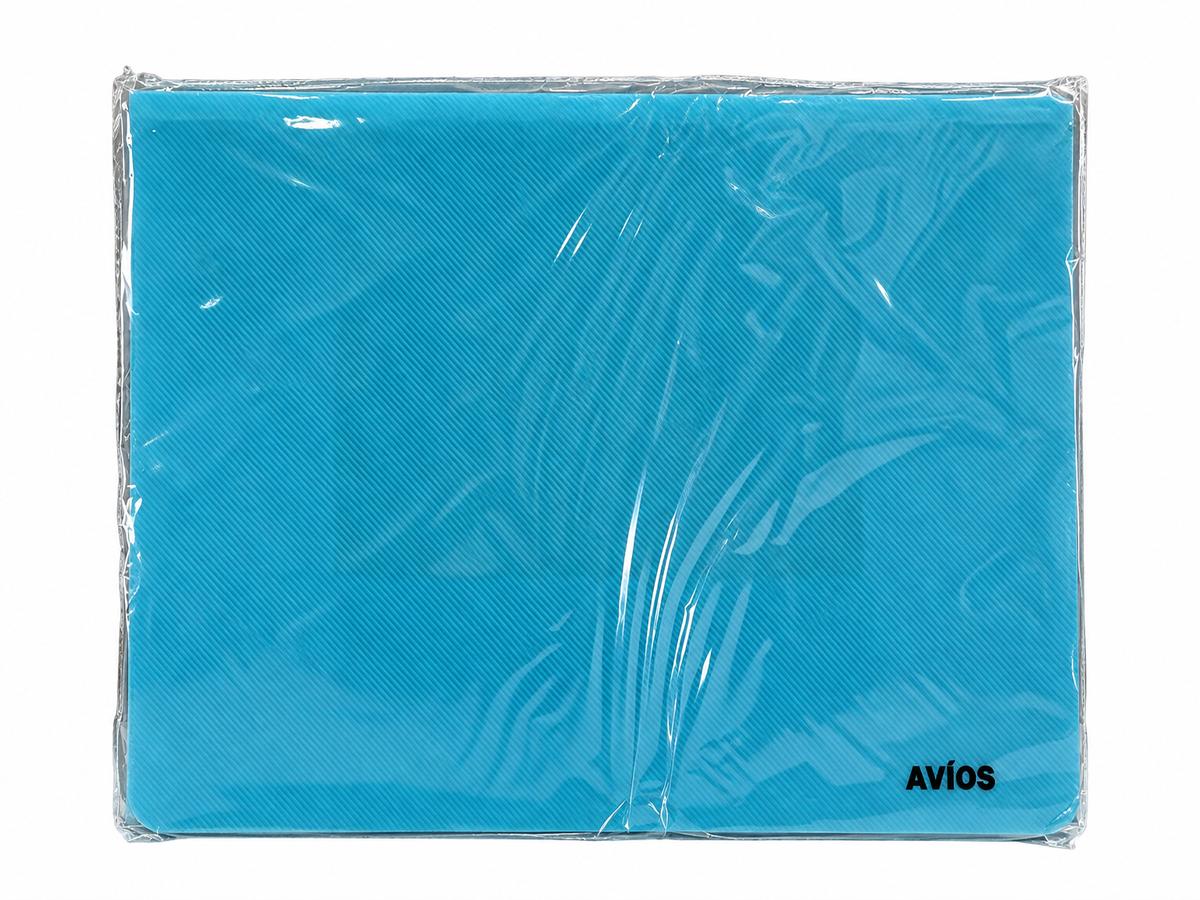 carpeta a4 celeste con elastico transparente