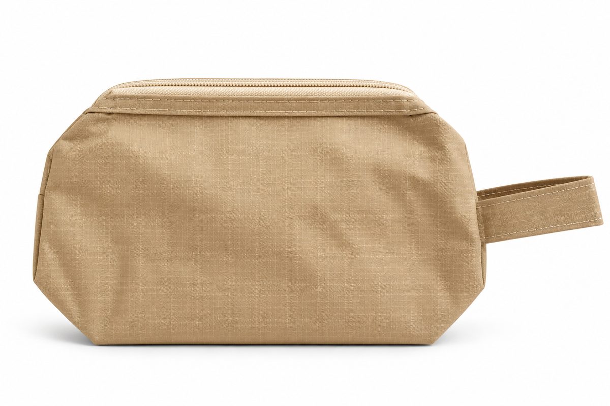estuche de lona 19x7x7,5 beige