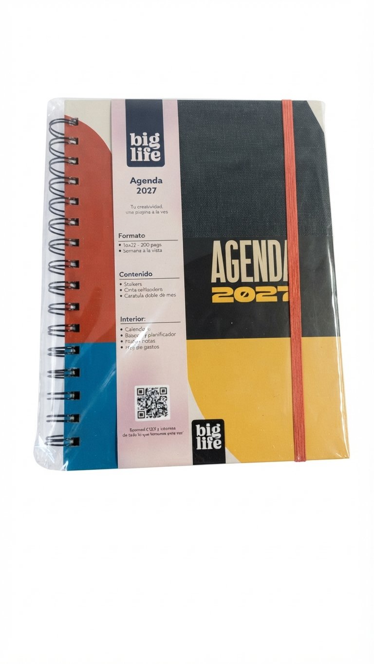 Agenda Tetris  tapa dura 200 hojas 16x22 PPR