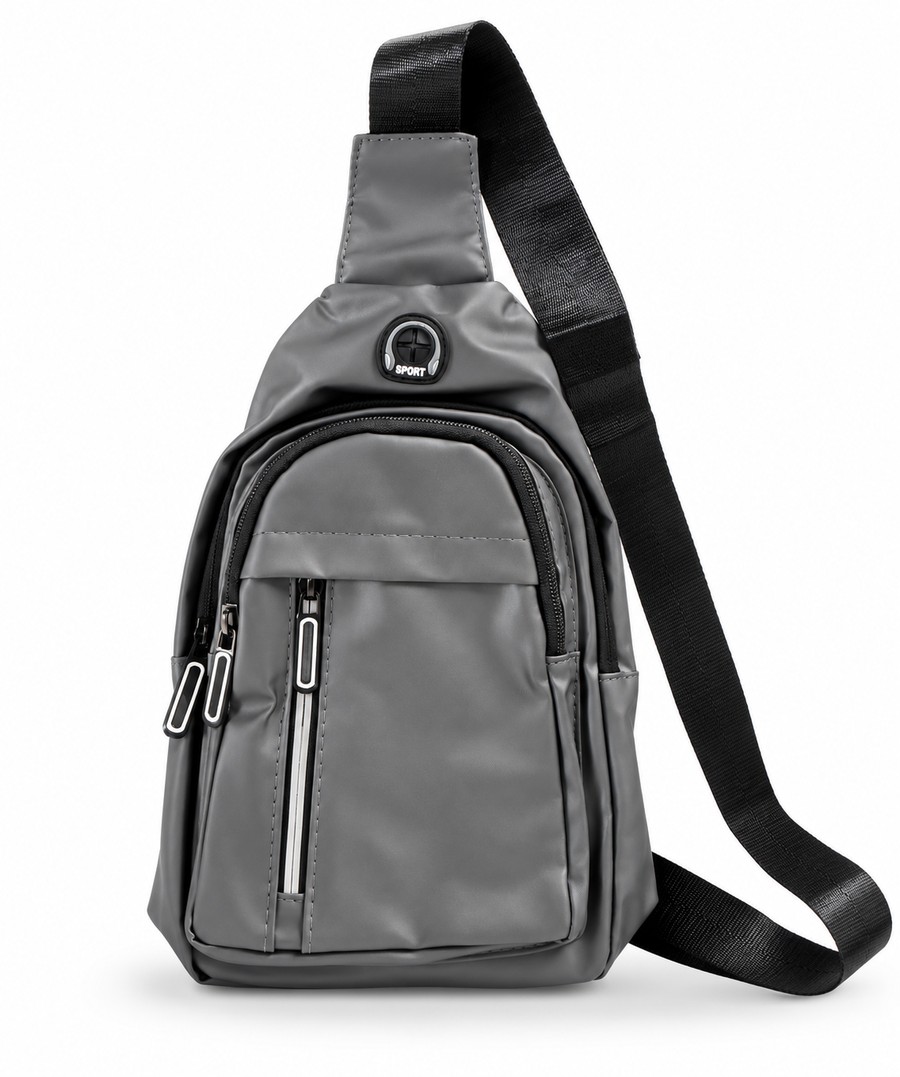 mochila morral reflective usb gris