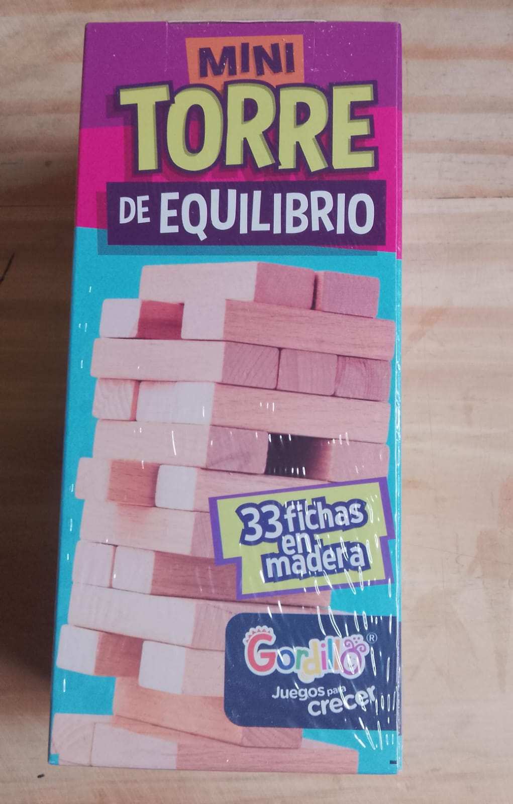 Mini Torre de Equilibrio 33 piezas de Madera