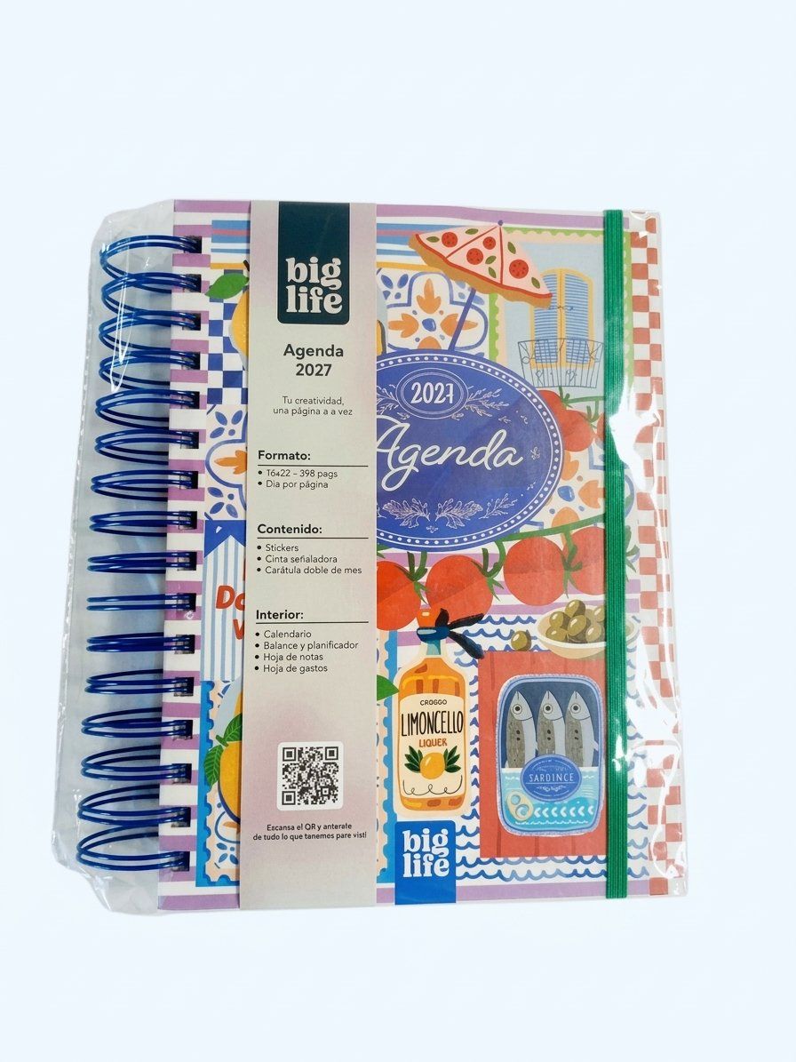 Agenda Dolce Vita tapa dura de 398 hojas 16x22  PPR