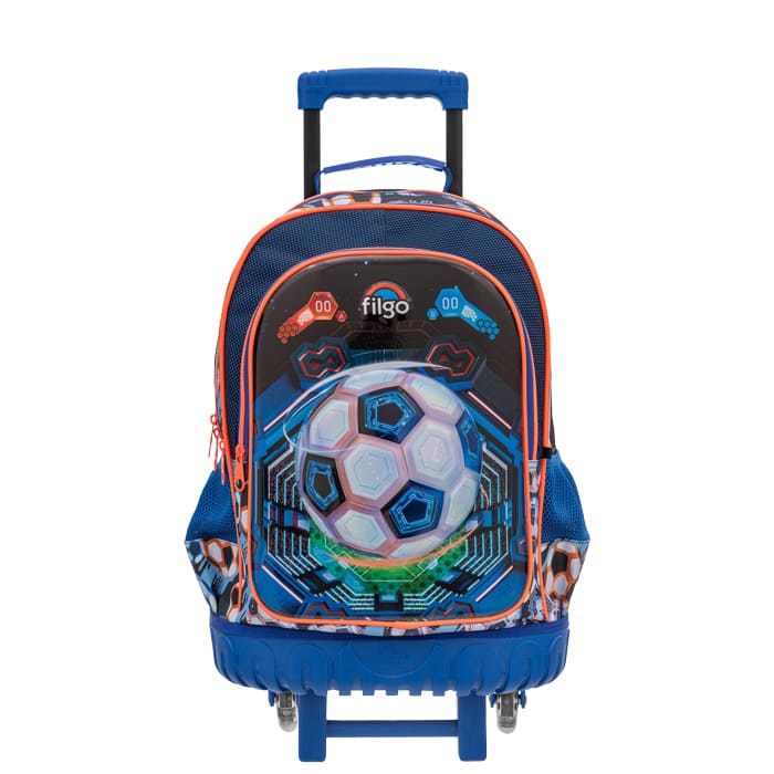 Mochila Filgo 3D Carrito 18 Pulgadas - Futbol Azul
