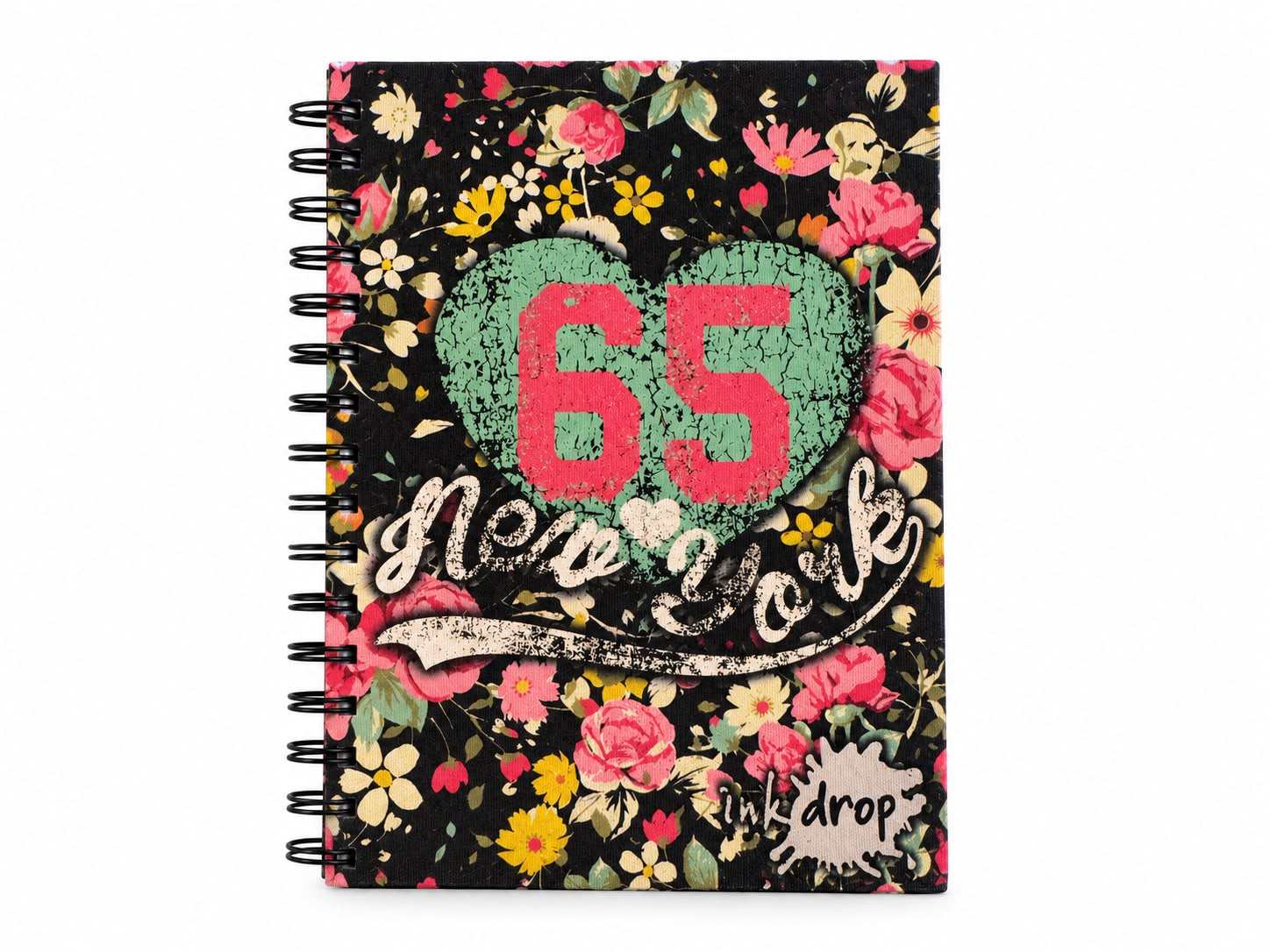 Cuaderno t/d tela fantasia 16x21 inkdrop