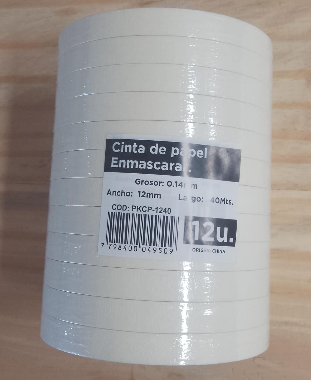 Cinta de Papel Util Uno  12mm x 12 Unid.