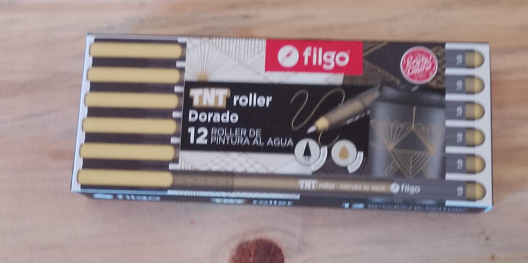 Roller de Pintura al Agua 12 Unid.  - Dorado