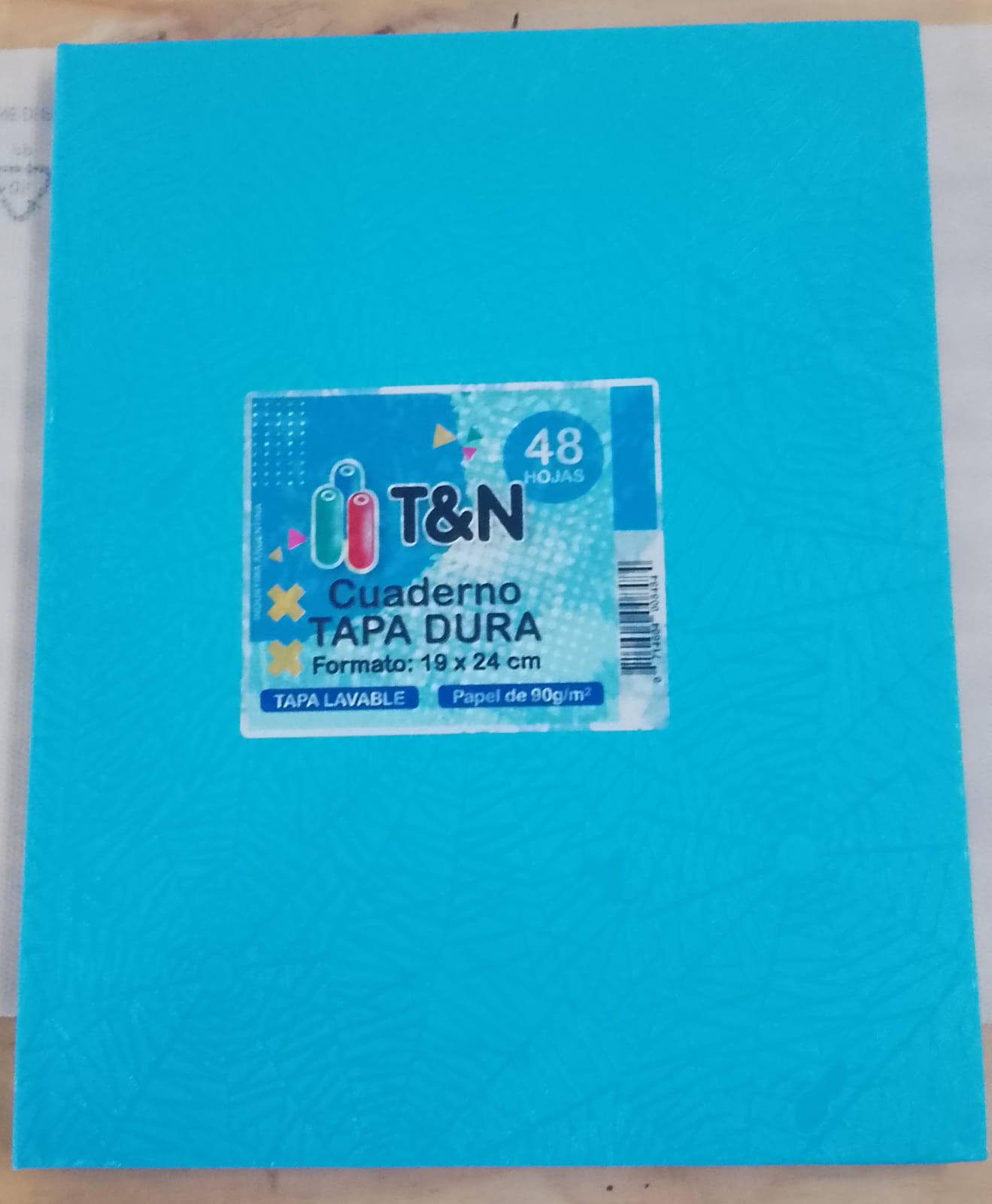 Cuaderno T&N Tapa Dura 48 Hojas - Celeste