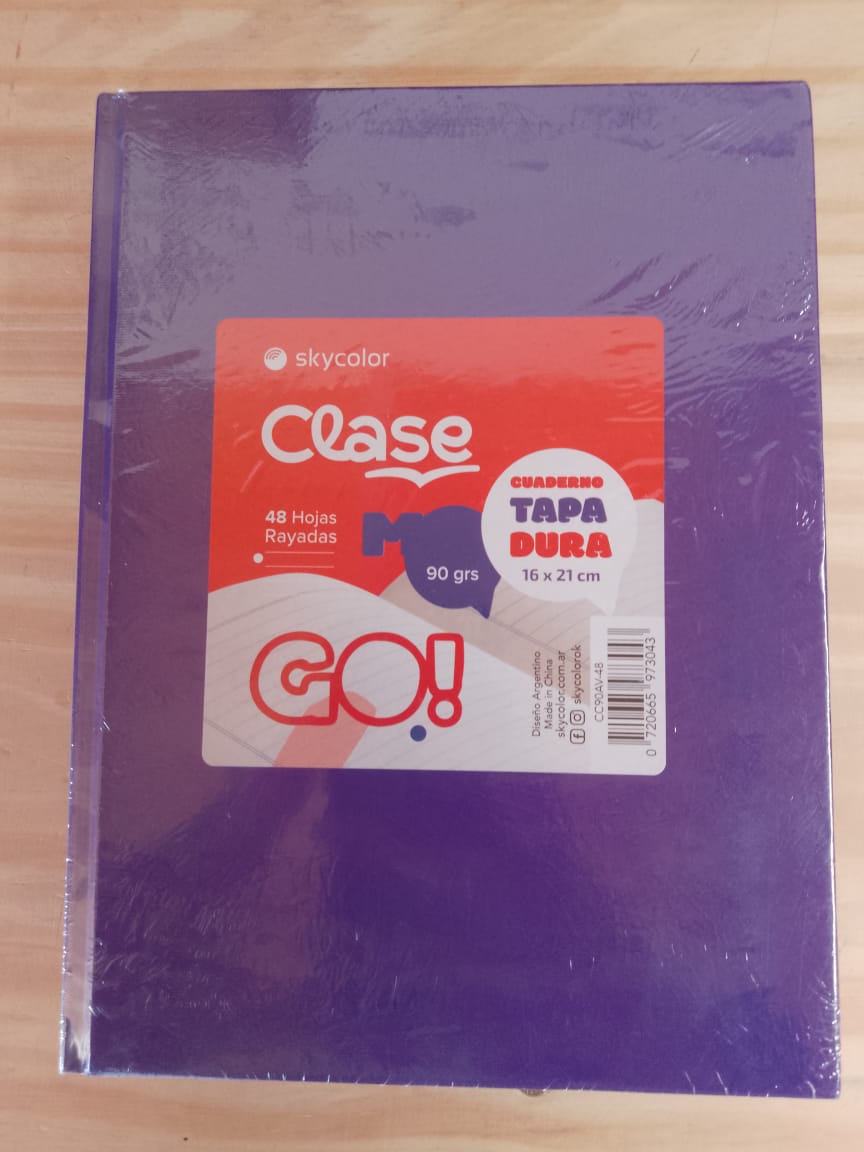 Cuaderno Skycolor Tapa Dura 48 Hojas - Violeta