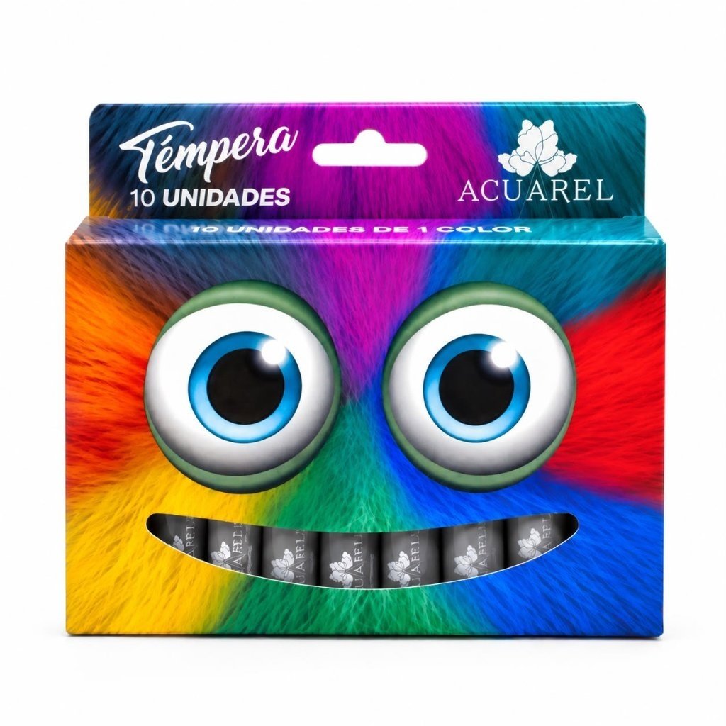 Tempera 9 grs x 10 gris