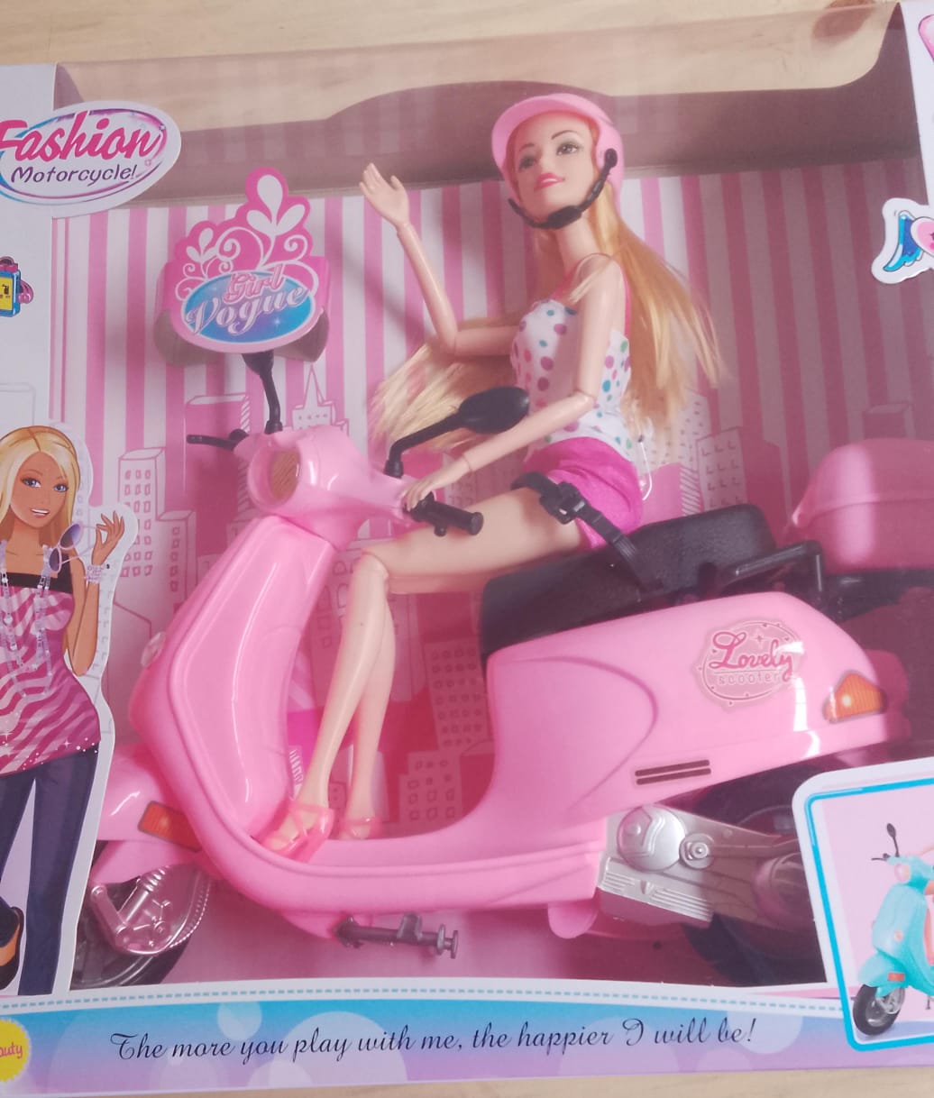 Muñeca con Moto Fashion Motorcicle