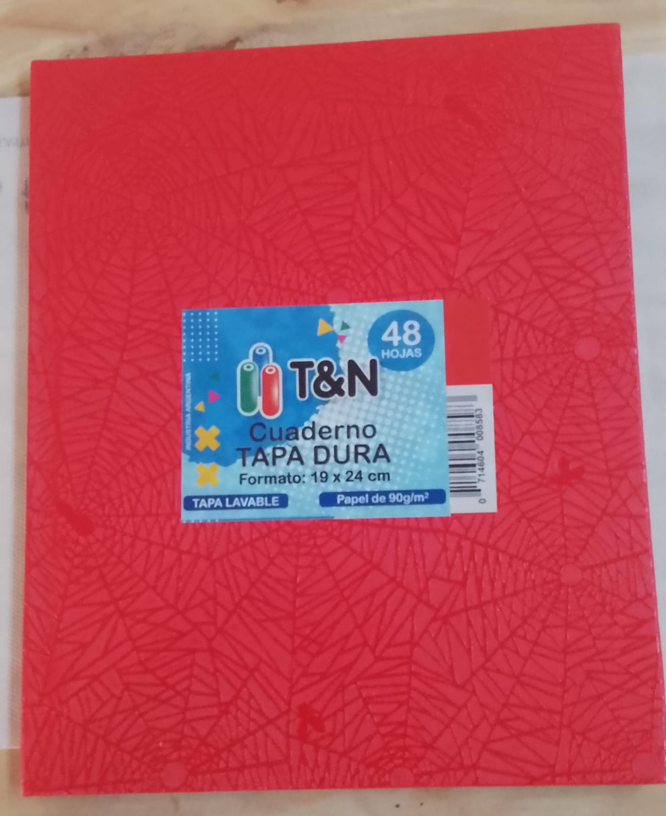 Cuaderno T&N Tapa Dura 48 Hojas - Rojo