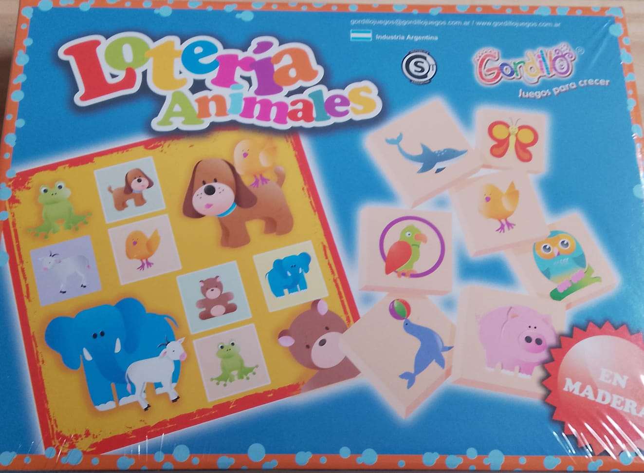 Loteria - Animales en Madera