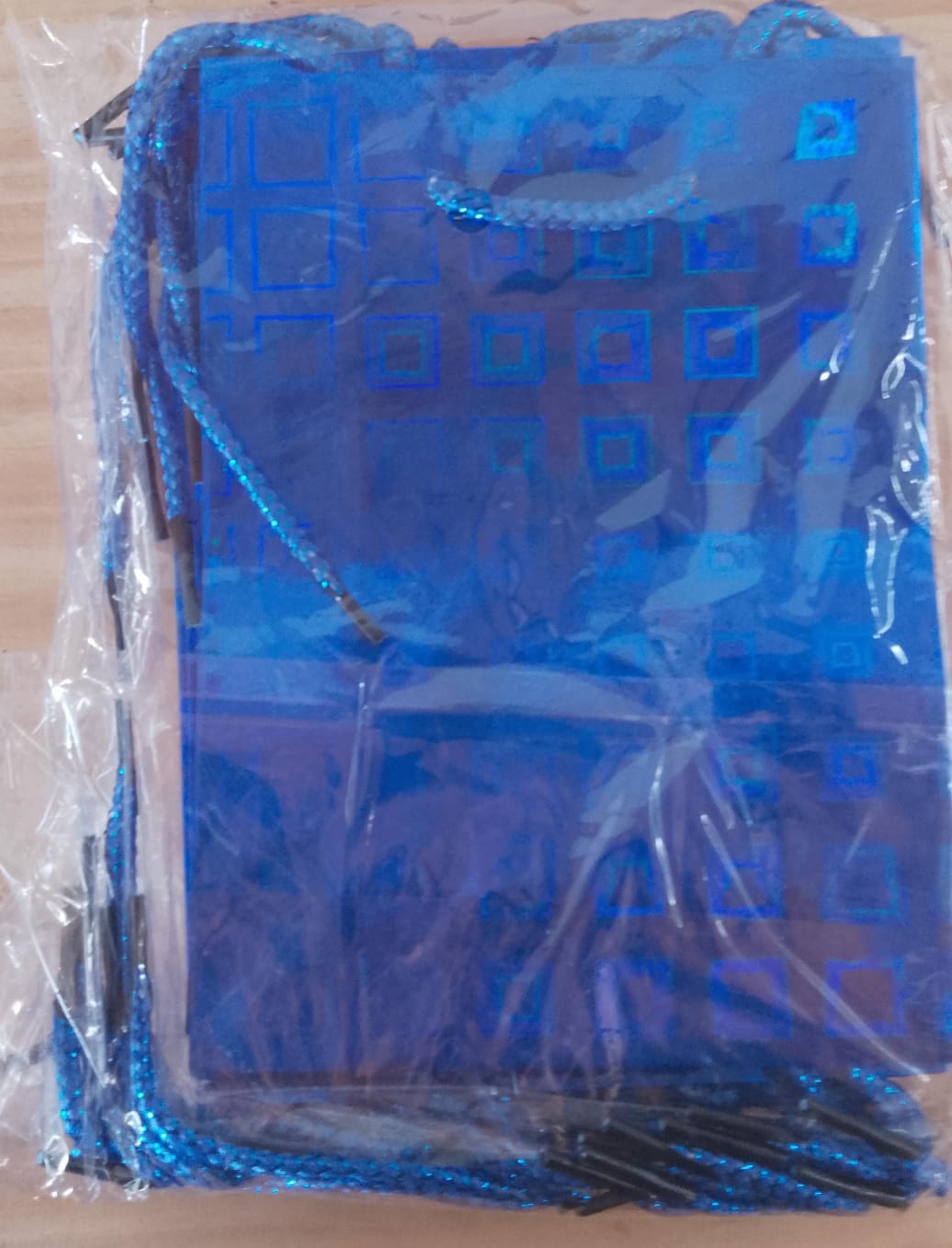 Bolsa de Regalo Brillosa 12x17cm - Azul